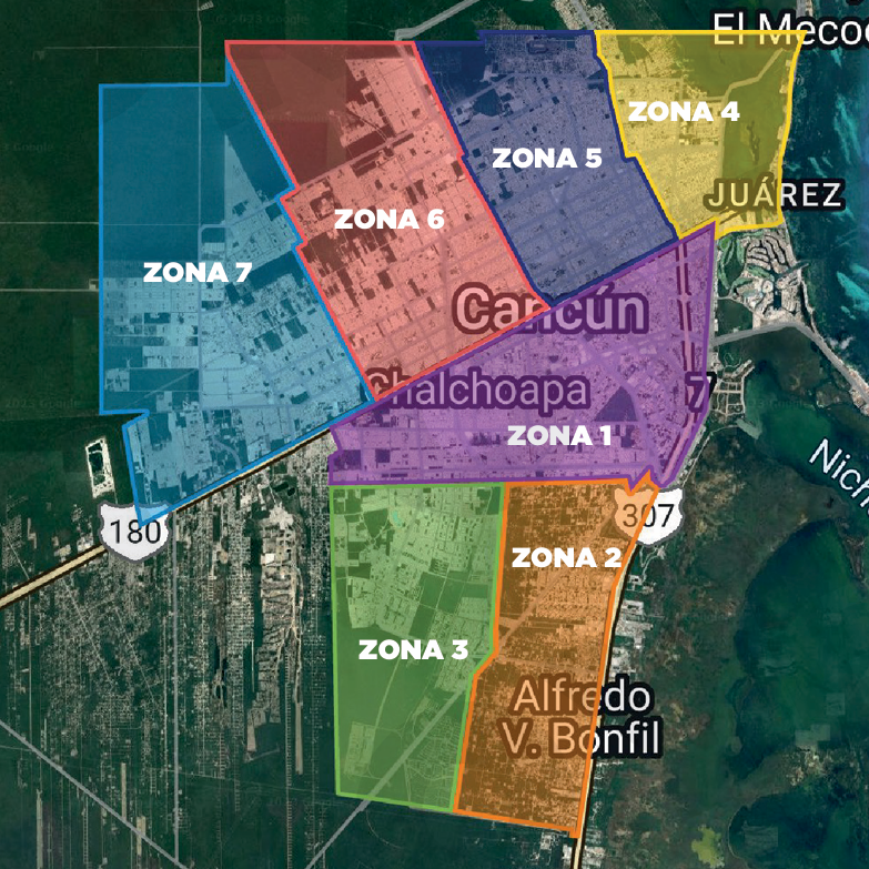 Mapa de zonas